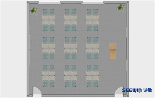 标准教室-格瑞大号课桌椅平面图