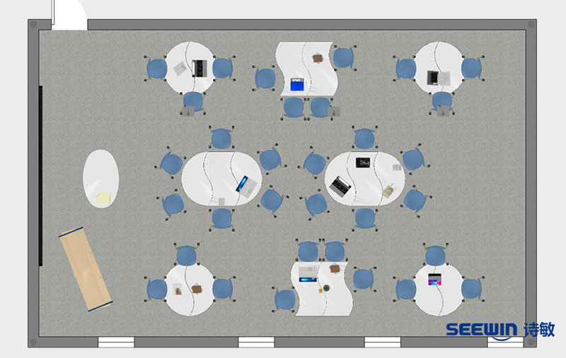 智慧教室-奥班组合桌平面图